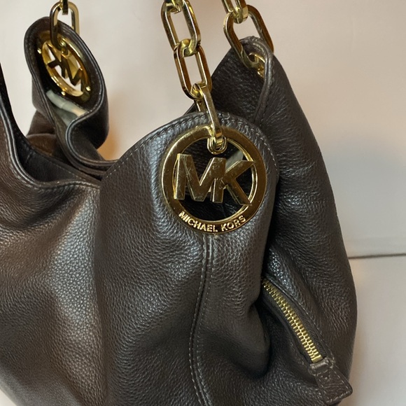 Michael Kors Fulton Large brown Leather Shoulder Bag - Picture 6 of 10